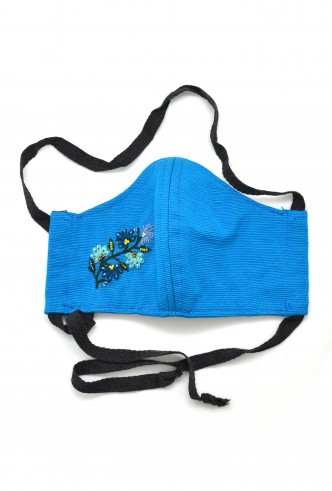 Embroidered Turquoise Mask Embroidered Turquoise Mask